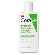 Load image into Gallery viewer, CeraVe Hydrating Cream to Foam Cleanser for Normal to Dry Skin Cerave 3 oz. Shop at Exclusive Beauty Club
