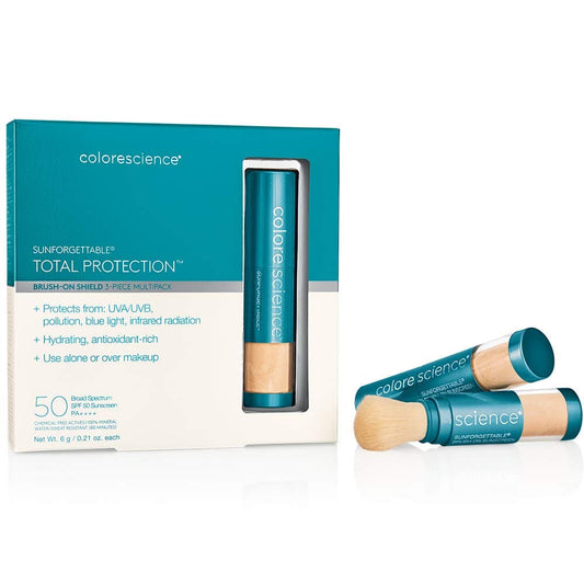 Colorescience Sunforgettable Total Protection Brush-on Shield SPF 50 Multi-Pack Sunscreen Colorescience Fair Shop at Exclusive Beauty