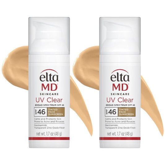 EltaMD UV Clear Tinted SPF 46 Broad-Spectrum DUO ($90 Value) Sunscreen EltaMD Shop at Exclusive Beauty