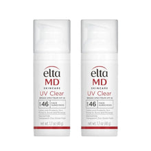 将图片加载到图库查看器，EltaMD UV Clear Untinted SPF 46 Broad-Spectrum Duo ($82 Value) Sunscreen EltaMD Shop at Exclusive Beauty Club
