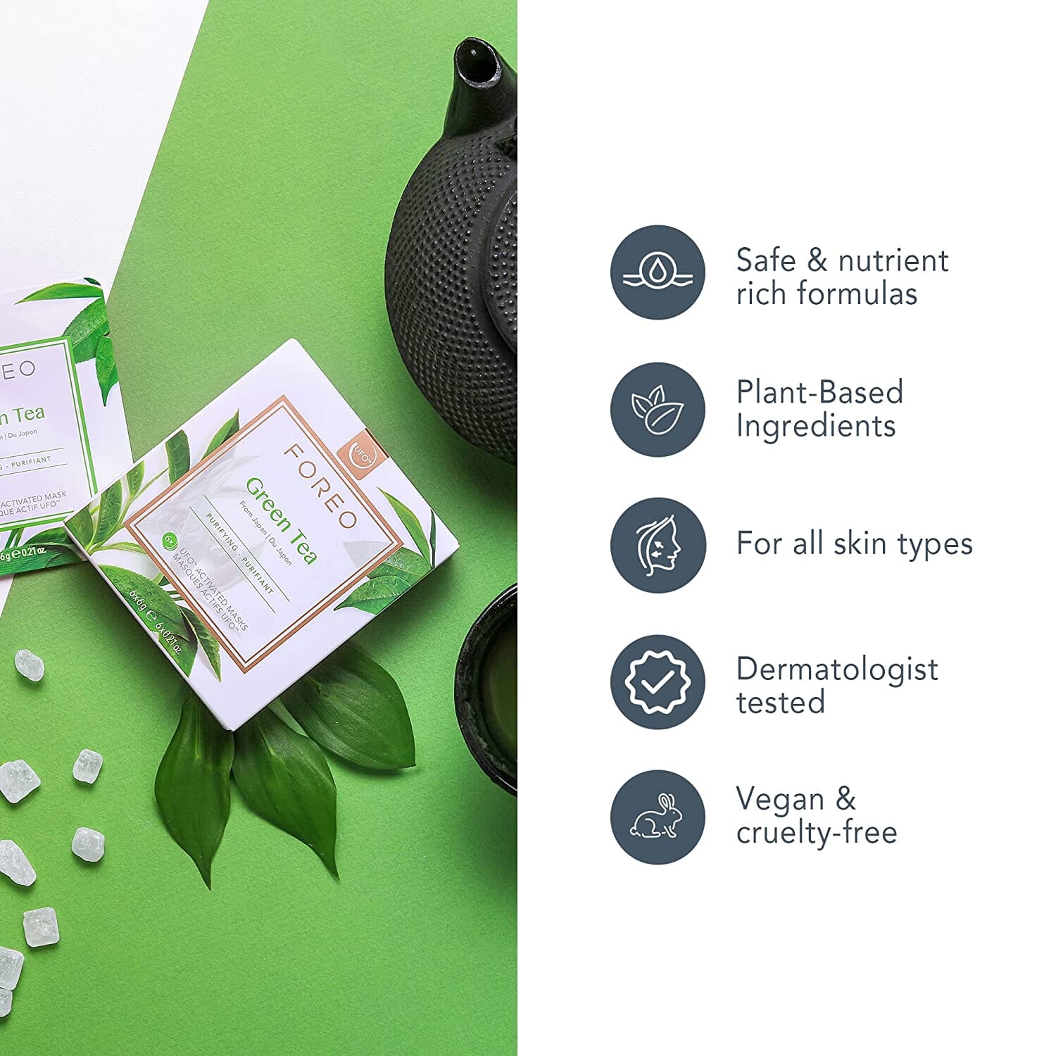 FOREO UFO Activated Green Tea Purifying Mask FOREO Shop at Exclusive Beauty
