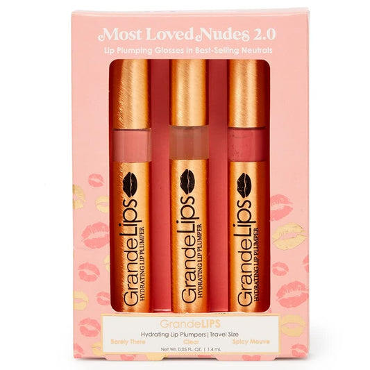Grande Cosmetics Most Loved Lip Plumper Glosses Nudes 2.0 Set ($42 Value) Grande Cosmetics Shop at Exclusive Beauty