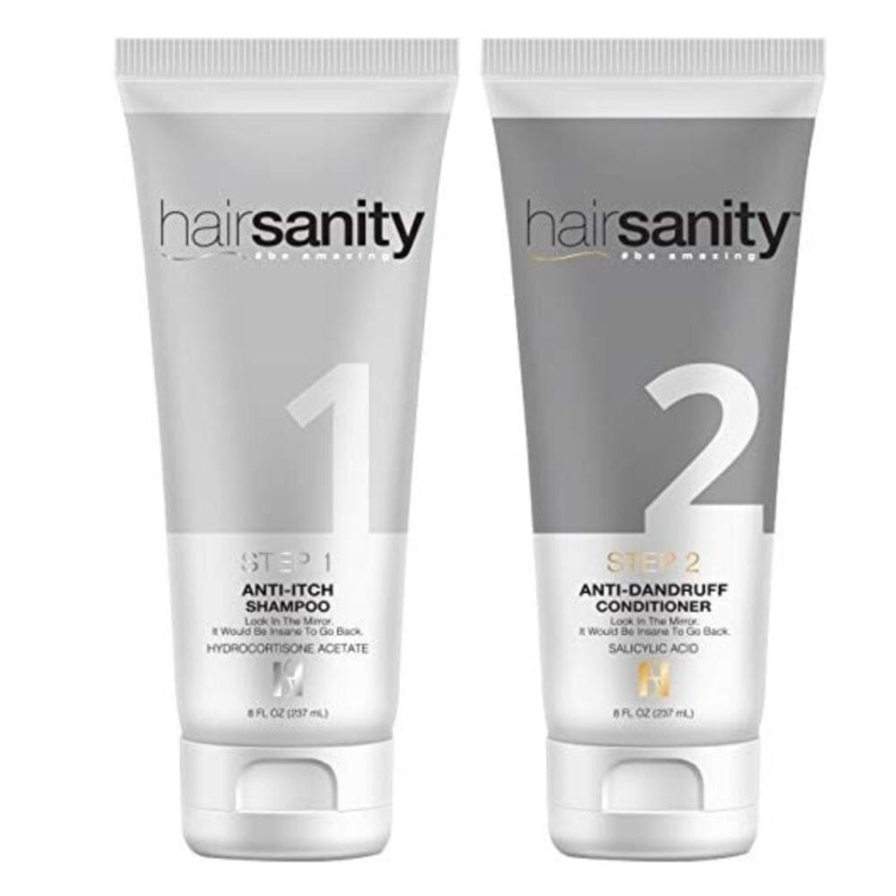 Hair Sanity Anti-Itch Shampoo (Step 1) + Anti-Dandruff Conditioner (Step 2) HairSanity Shop at Exclusive Beauty Club