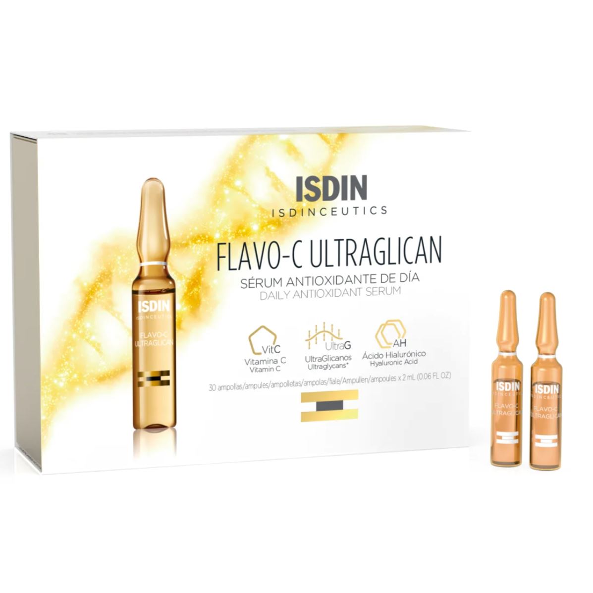 ISDIN Flavo-C Ultraglican Ampules ISDIN 10 Ampules Shop at Exclusive Beauty Club