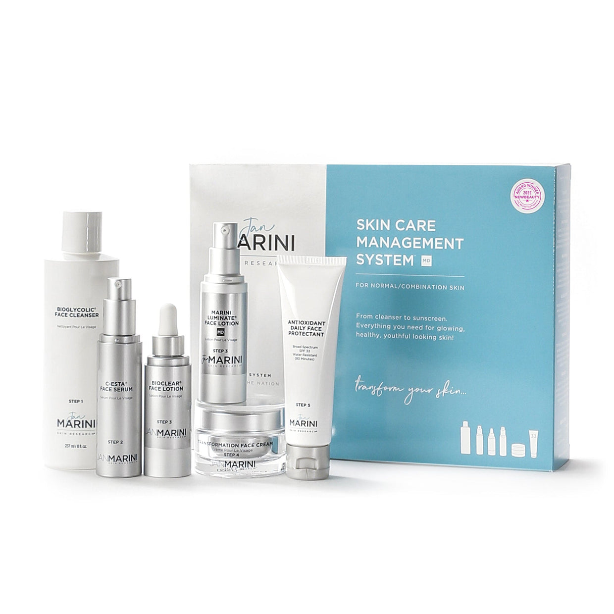 Jan Marini Skin Care Management System MD - Normal/Combination Skin with Antioxidant Daily Face Protectant SPF 33 Anti-Aging Skin Care Kits Jan Marini Shop at Exclusive Beauty Club