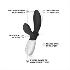 LELO LOKI Wave Prostate Massagers Obsidian Black LELO Shop at Exclusive Beauty Club