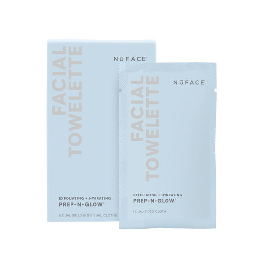 NuFACE Prep-N-Glow Exfoliating & Hydrating Facial Wipes NuFACE 5-Pack Shop at Exclusive Beauty