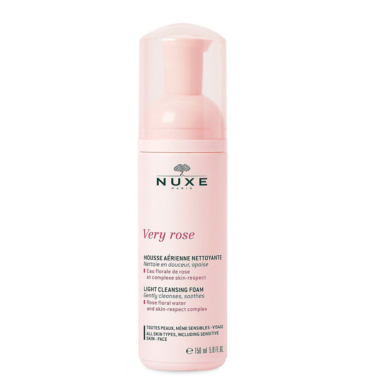 Nuxe Very Rose Light Cleansing Foam Nuxe 5.0 oz. (150ml) Shop at Exclusive Beauty Club