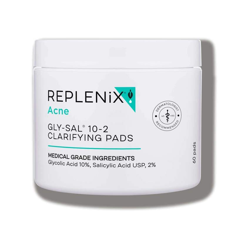Replenix Gly-Sal 10-2 Clarifying Pads Replenix 60 Pads Shop at Exclusive Beauty Club