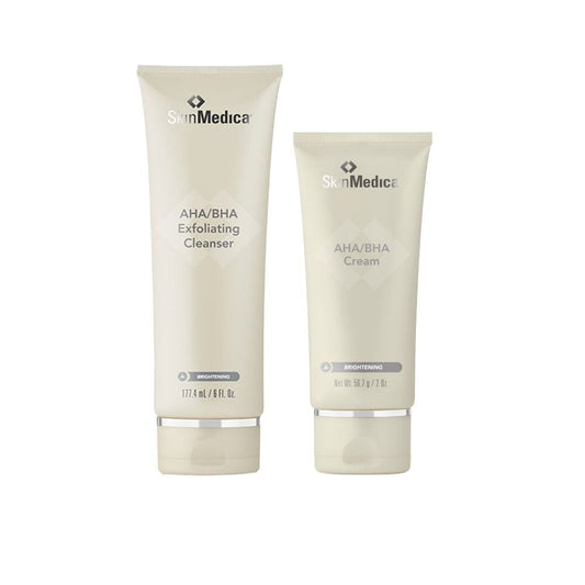 SkinMedica AHA/BHA Brigthening DUO (AHA/BHA Cream + AHA/BHA Exfoliating Cleanser) $96 Value SkinMedica Shop at Exclusive Beauty