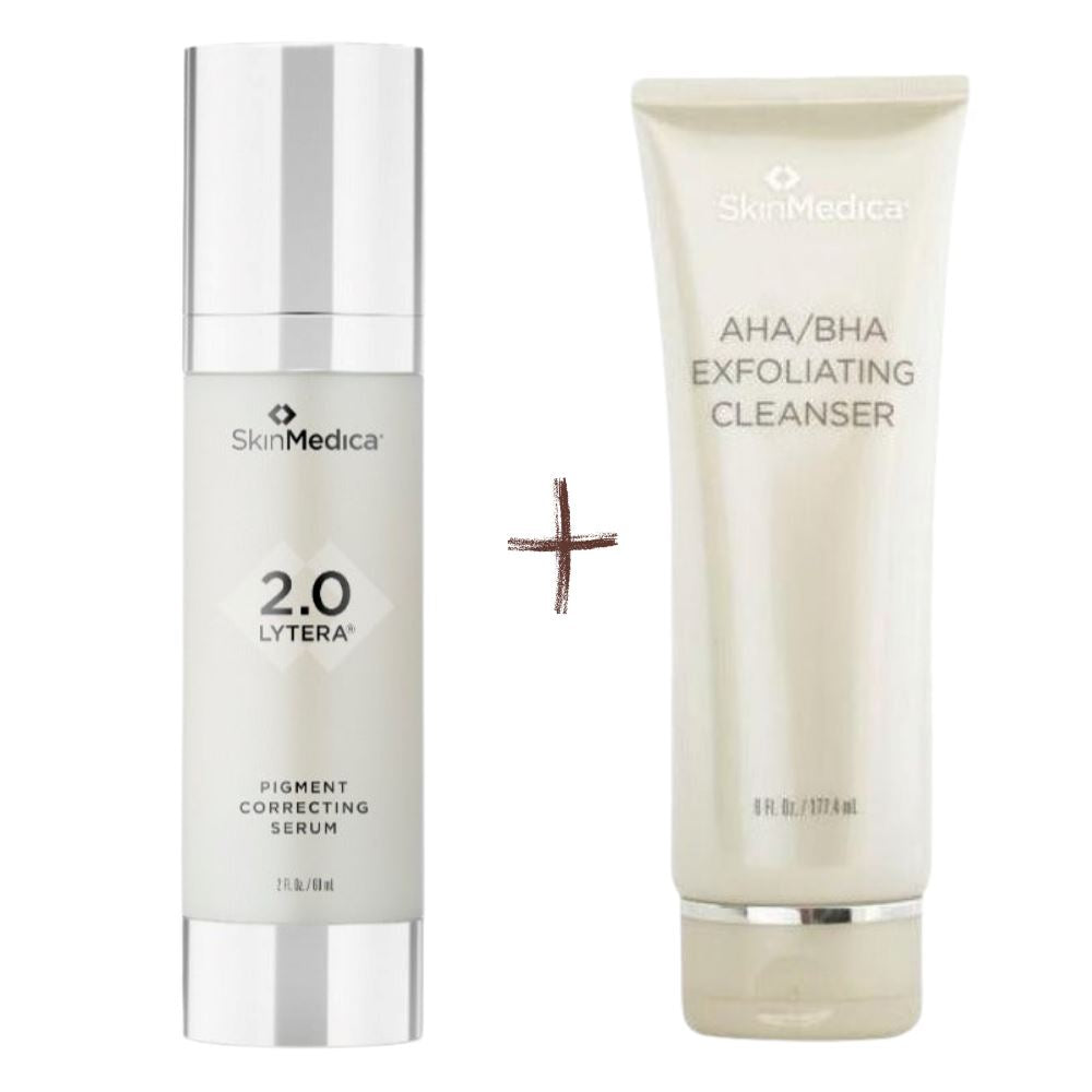 SkinMedica Lytera 2.0 Pigment Correcting Serum + AHA BHA Exfoliating Cleanser FREE ($208 Value) SkinMedica Shop at Exclusive Beauty Club