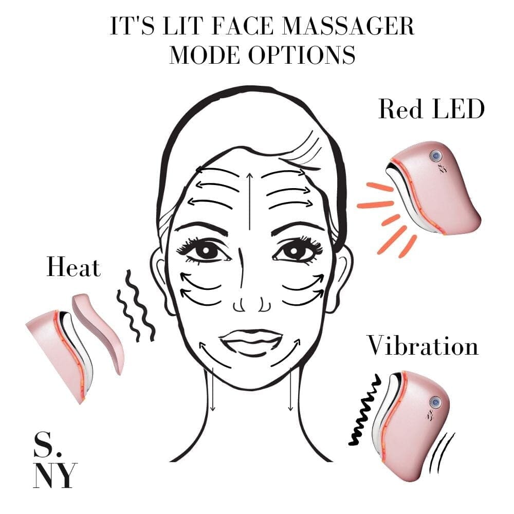 Solaris Laboratories NY It's Lit LED Gua Sha Facial Massager Solaris Laboratories NY It's Lit LED Gua Sha Facial Massager