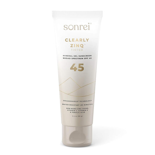 Sonrei Clearly Zinq Tinted SPF 45 Mineral Sunscreen Gel Sunscreen Sonrei Shop at Exclusive Beauty