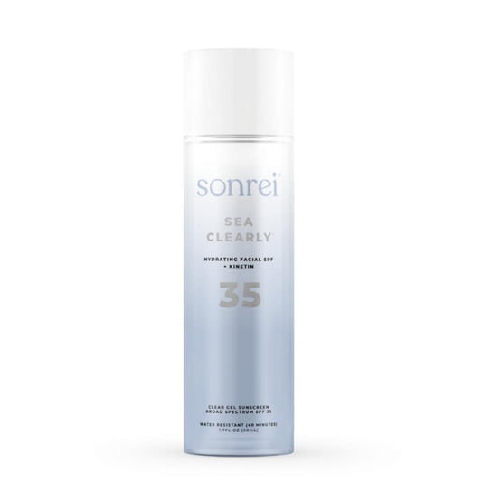 Sonrei Sea Clearly Hydrating Facial SPF 35 +Kinetin Clear Sunscreen Gel/Primer Sunscreen Sonrei 1.7 oz. Shop at Exclusive Beauty