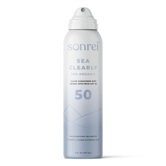 Sonrei Sea Clearly Organic SPF 50 Clear Sunscreen Mist Sunscreen Sonrei Shop at Exclusive Beauty