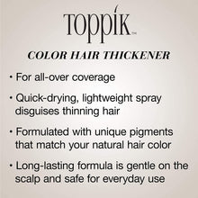 Cargar imagen en el visor de galería, Toppik Colored Hair Thickener - BLACK Toppik Shop at Exclusive Beauty Club
