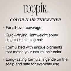 Toppik Colored Hair Thickener - BLACK Toppik Shop at Exclusive Beauty Club