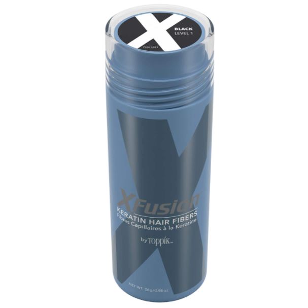 XFusion Keratin Hair Fibers - Large Size (28 g / .98 oz.) XFusion by Toppik Black Shop at Exclusive Beauty 1