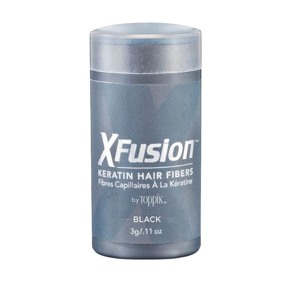 XFusion Keratin Hair Fibers XFusion by Toppik Black 0.11 oz (Travel Size) Shop at Exclusive Beauty Club