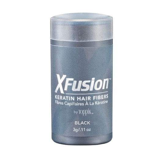XFusion Keratin Hair Fibers XFusion by Toppik Black 0.11 oz (Travel Size) Shop at Exclusive Beauty