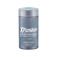 Bild in Galerie-Viewer laden, XFusion Keratin Hair Fibers XFusion by Toppik Dark Brown 0.11 oz (Travel Size) Shop at Exclusive Beauty Club
