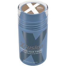 将图片加载到图库查看器，XFusion Keratin Hair Fibers XFusion by Toppik Light Brown 0.53 oz Shop at Exclusive Beauty Club
