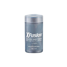 Load image into Gallery viewer, XFusion Keratin Hair Fibers XFusion by Toppik Medium Brown 0.11 oz (Travel Size) Shop at Exclusive Beauty Club
